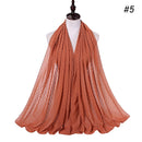 Luxuey Pom Pom Bubble gasa Hijab bufanda mujer chal largo Wrap musulmán diadema Maxi islámico Sjaal 180*70cm