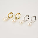 ANDYWEN 925 Sterling Silver Big Pearl Drop Earring Women Fashion Fine Jewelry Gold Luxury Classic Irregular Jewels Piercing Clip