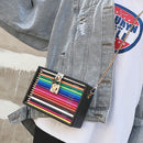 Color Pencil Box Style Purses and Handbags for Women Party Clutch Bag Shoulder Crossbody Bag Designer Bag Pu Ladies 2021