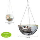 Retro Disco Ball Planter Basket Round Mirror Hanging Pot flower pot Wall Planter Pot Hangin Vase Desktop Decoration Balcony Vase