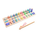 Montessori Early Childhood Education Puzzle Macaron Number Operation Fishing Game Multifunctional Logarithmic Board Math Toys