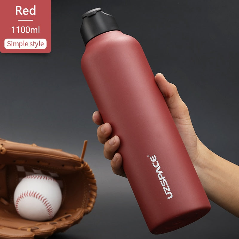 New Stainless Steel Water Bottle With Straw Direct Drinking 2 Lids Vacuum Flasks Insulated Travel Portable Thermal Climb Thermos