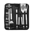 Stainless Steel BBQ Tools Set spatula fork tongs knife brush skewers Barbecue Grilling Utensil Camping Outdoor Cooking Tool Set