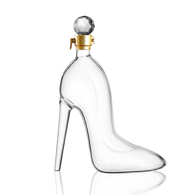 350 ML High Heels Form Dekanter Luxuriöse Kristall Rotwein Brandy Champagner Gläser Dekanter Flasche Bar Nachtclub Trinken