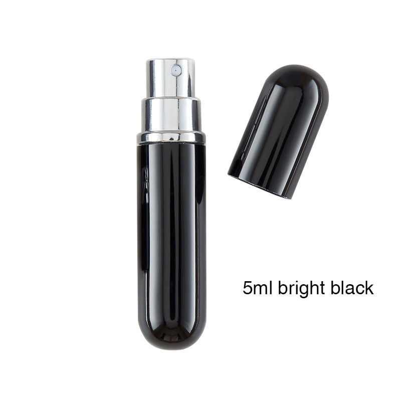 5ml Portable Refillable Mini Spray Perfume Bottle Travel Aluminum Atomizer Empty Cosmetic Container Free Custom Logo