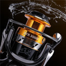 Nuevo carrete de pesca de doble carrete de alta calidad, rodamiento de bolas de acero inoxidable, alimentador de pesca, carrete giratorio para pesca de carpa