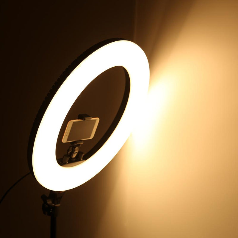 Anillo de luz LED para estudio fotográfico de 18 pulgadas, lámpara para cámara de teléfono, lámpara de anillo de fotografía profesional para TikTok, vídeo de Youtube, maquillaje