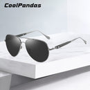 CoolPandas Top Brand Pilot Sonnenbrille Herren Polarisierte Sonnenbrille für Herren 2020 Anti-Glare Driving Oculos lunettes de soleil homme