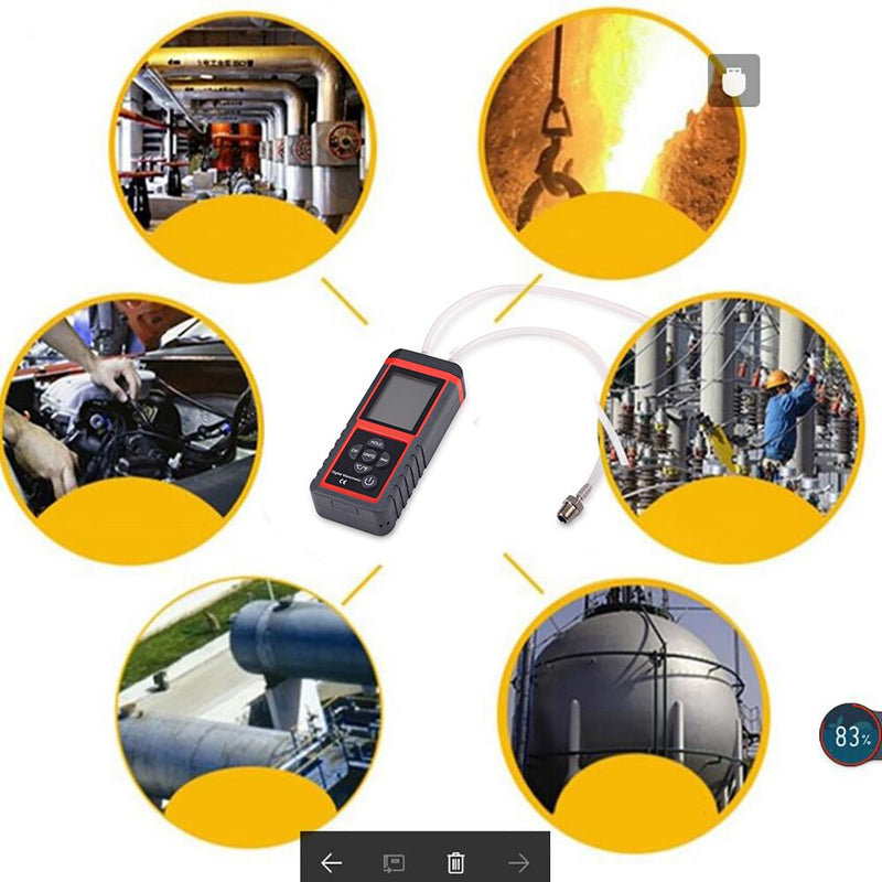 Manómetro profesional Manómetro diferencial Medidor de presión de aire Medición de presión de gas Sensor de presión digital Instrumento 12 unidades