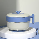 JMSC Food Warm Injection Hot Water Insulation Kids Dishes Stainless Steel Tableware Baby Sucker Feeding Bowl Plate Cute Gadgets