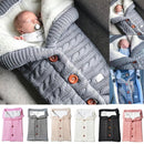 SMGSLIB Baby Winter Warm Sleeping Bags Infant Button Knit Swaddle Wrap Swaddling Stroller Wrap Toddler Blanket Sleeping Bags