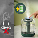 Humidificador de aire saengQ de gran capacidad, recargable, con batería de 2000mAh, difusor de aceites esenciales, generador de niebla USB, luz LED para el hogar