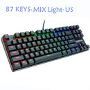 ZUOYA Juego Teclado mecánico LED retroiluminado Anti-ghosting Interruptor azul / rojo / negro Teclado para juegos con cable Ruso / Inglés para computadora portátil