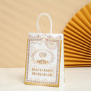 10/20/50pcs Muslim Eid Mubarak Golden Tote Bags Commemorative Gift Packaging Ramadan Kraft Paper Bag Party Supplies Gift Bag