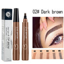 5-color four-pronged eyebrow pencil eyebrow brush split liquid waterproof long-lasting eyebrows enhancer pencil eyebrow shadow