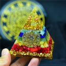 AURAREIKI Orgon Pyramid 7 Chakra Zadkiel Energy Crystal Eliminates Negative Energy LapisTourmaline Orgonite Ornament Crafts