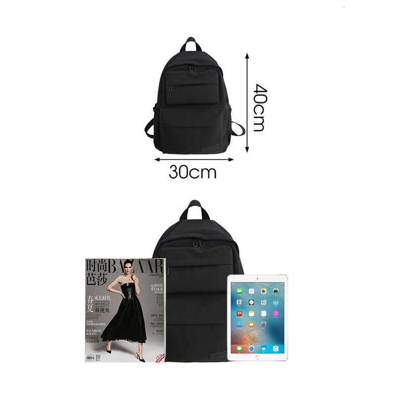 Mochila de nailon impermeable de gran capacidad para mujer, bolso múltiple para mujer, mochila de viaje de Color puro, mochila escolar para chicas adolescentes, novedad