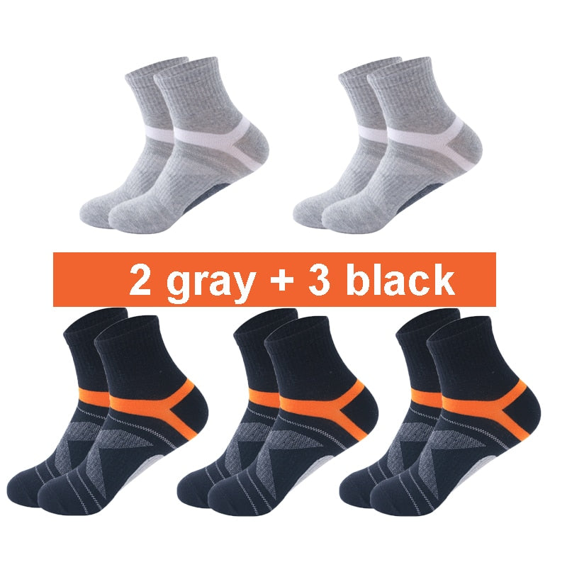 10 STÜCKE = 5 Paar Hochwertige Baumwolle Neue Herbst Herrensocken Laufende Winter Lässige Atmungsaktive Aktive Socken Streifen Sportsocken EUR38-48