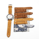 Retro Camouflage Suede Leather Watch Band Strap 18mm 20mm 22mm 24mm for Men Women Watch Belt Accessories Wrist Watch Bracelet