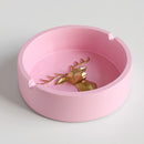 Resin Deer Head Portable Ashtray For Gift Home Office Hotel Outdoor Smokeless Ashtray Holder Home Decor