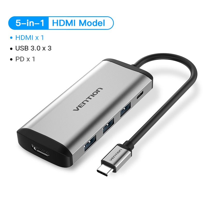 Vention USB C HUB Typ C zu USB 3.0 Dock Station USB C HDMI RJ45 4K für MacBook Pro Air Zubehör Typ C 3.1 Splitter USB HUB