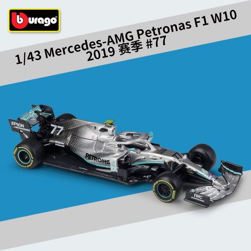 Bburago 1:43 mercedes-benz Team Lewis Hamilton W10-44 SF90 RB F1 Racing fórmula coche simulación estática Diecast aleación modelo coche