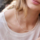 Trendy Hot New Minimalist Real Pearl Necklace 2mm/3-4mm Size Freshwater Pearl Necklace Choker Simple Delicate Jewelry for Women