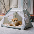 Sweet Princess Cat Bed Foldable Cats Tent Dog House Bed Kitten Dog Basket Beds Cute Cat Houses Home Cushion Pet Kennel Products