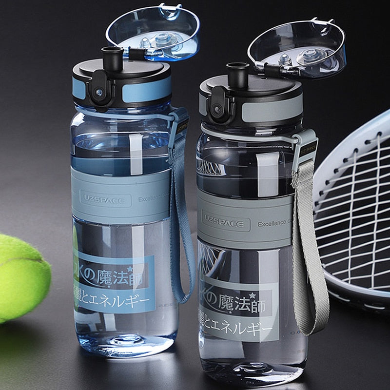 500/1000ML Sports Water Bottles BPA Free Portable LeakProof Shaker Outdoor Cold Juice Water Bottle Transparent Plastic Drinkware