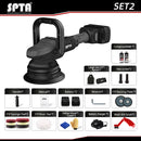 SPTA 18V 5Inch Cordless Car Polisher Dual Action 15mm Orbit  Variable Speed Polishing Machine With 4000mAh Battery For Polishing