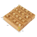 Montessori Knobbled Cylinders Block Sockets Sensorial Materials for Kids Visual Sense Experience Wooden Educational Equipment