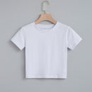 Fashion Cartoon Blue Butterfly Print Crop Top Harajuku O Neck Cropped T Shirt Cute Women T-shirt Gothic Women Tshirt Streetwear