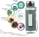 New 1.1L Water Bottle BPA Free Portable Leak-proof Shaker bottle Tritan Plastic Drinkware Outdoor Tour Gym