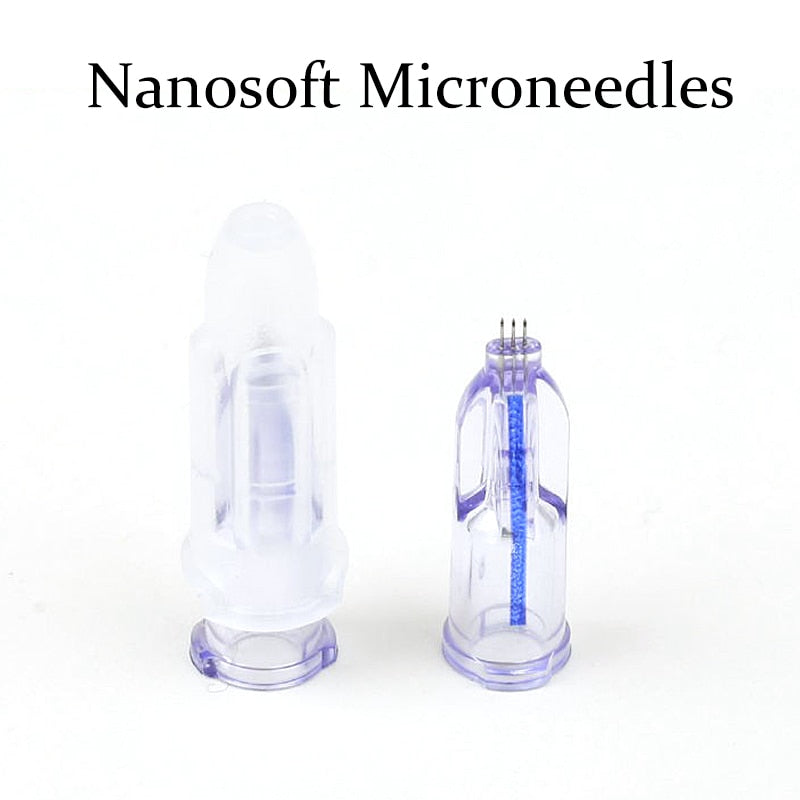Microagujas Nanosoft 34G 1,2mm 1,5mm mano rellena tres agujas para antienvejecimiento alrededor de los ojos y las líneas del cuello herramienta de cuidado de la piel
