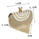 GLOIG Fashion women tassel evening bags diamonds beaded clutch wedding purse shoulder party laides case purse