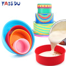 2/4pcs Random color Round Shape Cake Silicone Mold Kitchen Bakeware Cake Tools DIY Desserts  Mousse Silicone Molds For Baking