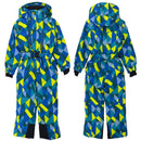 Children's winter outdoor bodysuit ski suit windproof snow and water plus velvet thickening snow town ski equipment bodysuit