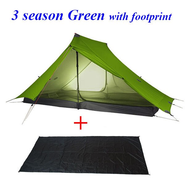 3F Lanshan 2 Pro Just 915 Gramos 2 Side 20D Silnylon LightWeight 2 Person No-See-Um 3 y 4 Season Backpacking Camping Tent