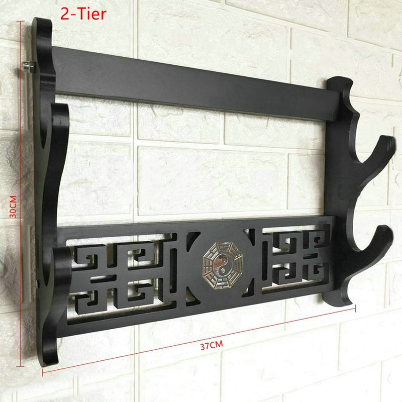 1/2/3 Layer Wall Mount Samurai Sword Holder Katana Stand Bracket Home Decor