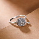 BALMORA 100% Real 925 Sterling Silver Buddhist Rings For Women Lady Rotating Ring Tibetan Prayer Mantra Ring Good Luck Ring Gift