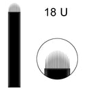 50/100pcs Microblading Needles NANO Black Manual Eyebrow Blades 0.16mm U SHape 12U 14U 16U 18U for Permanent Makeup Supplies