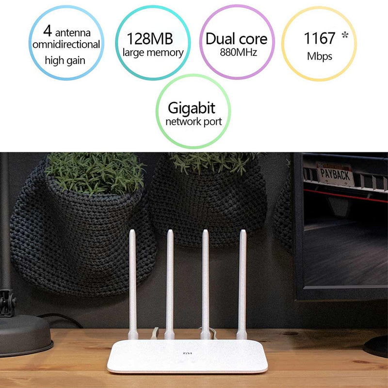 Original Xiaomi Mi Router 4A Gigabit Version 2.4G 5GHz 1167Mbps WiFi Repeater 4 Antenna Wireless Network Extender Xiaomi Router