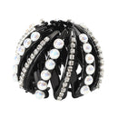 Fashion Women Bun Crystal Hair Claw Horsetail Buckle Hair Clip Bird Nest Expanding Hair Accessories Female Ponytail Headwear