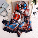 2022 180*90cm Women Scarf Summer Silk Shawl Lady Wrap Soft Female Europe Designer beach bandanna foulard muffler girl pareo