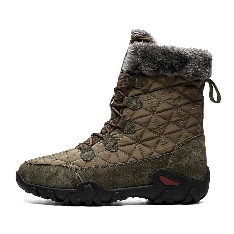 Super Warm Winter Men Snow Boots Outdoor Suede Leather Boots Men Winter Shoes Man High Mid-Calf Keep Warm Botas Hombre