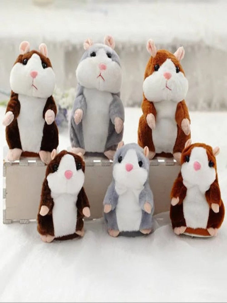 Promotion 15cm Lovely Talking Hamster Speak Talk Sound Record Repeat Stuffed Plush Animal Kawaii Hamster Toys For Children Gifts