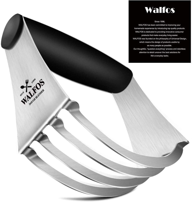 WALFOS Dough Blender Multi-Purpose Pastry Cutter Heavy Duty Stainless Steel and Non-Slip Handle Dough Cutter Perfect For Pastry