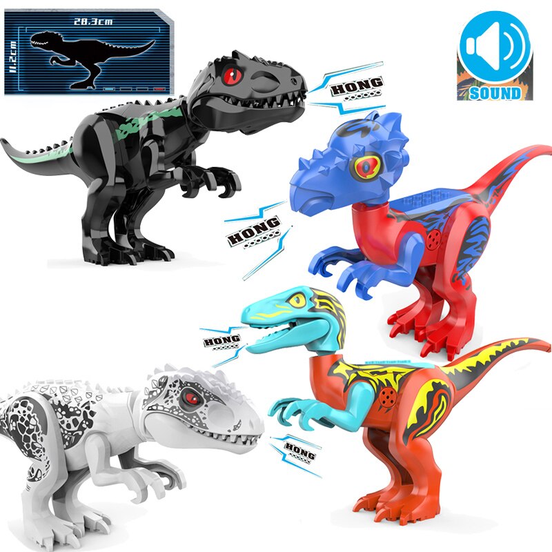 New Jurassic Dinosaur Rainforest Animals DIY Blocks Dinosaurs Mini Models Building Blocks Bricks Kid Dino Toys For Children