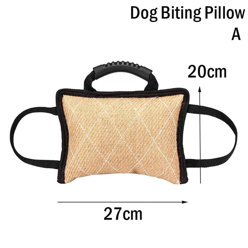 Dog Biting Pillow Tug Stick Hemp Training Chewing Durable Linen Molar Clean Teeth Interactive Toys Outdoor 2 Rope Pets Supplies