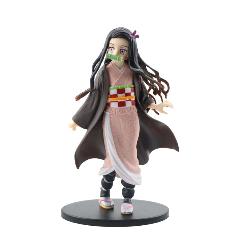 Anime 16CM Demon Slayer Kimetsu no Yaiba figure Kamado Tanjirou Action Figure Agatsuma Zenitsu Nezuko Warrior PVC Model Toys